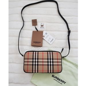 Authentic Burberry Tartan Camera Bag